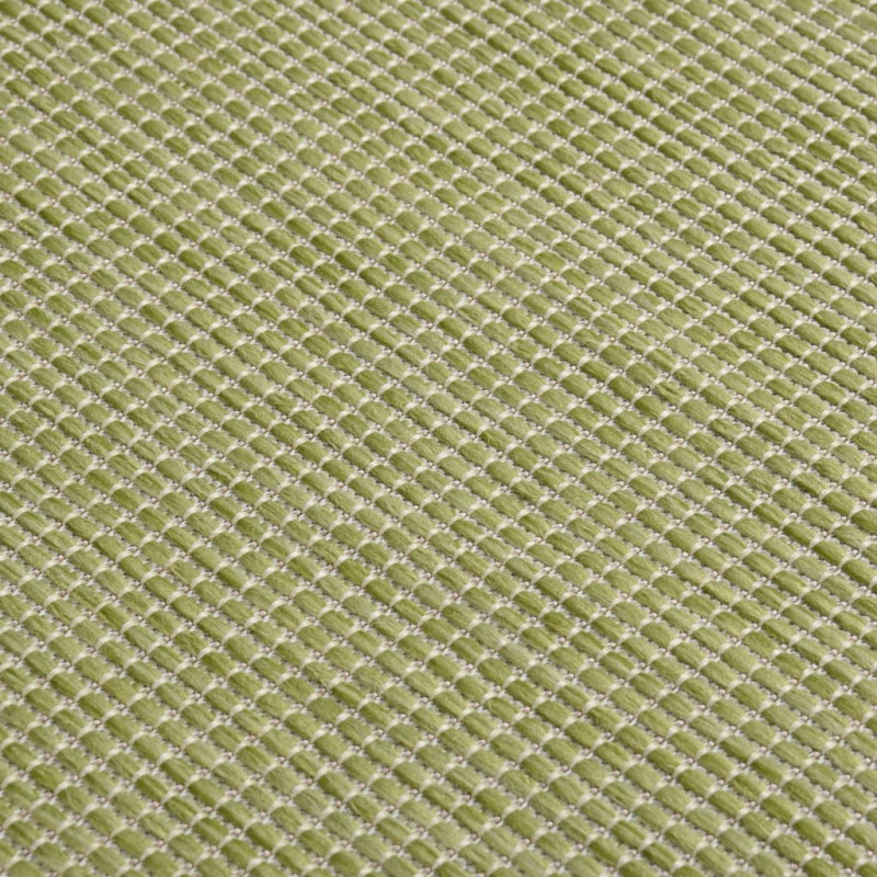 Dywan zewnętrzny o płaskim splocie, 80x250 cm, zielony