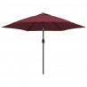 Parasol ogrodowy na metalowym słupku, bordowy, 300 cm