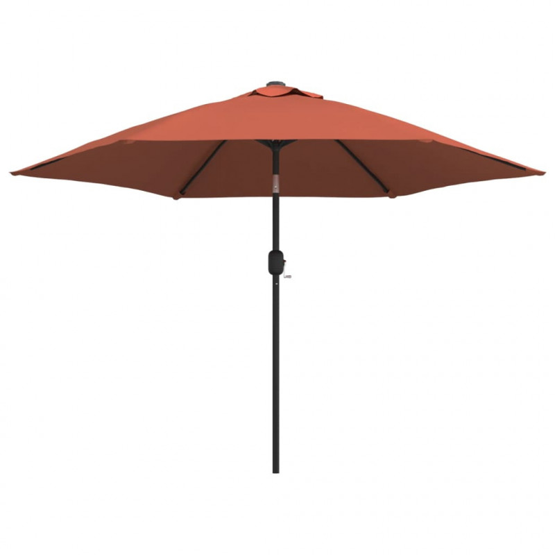 Parasol ogrodowy na metalowym słupku, terakotowy, 300 cm