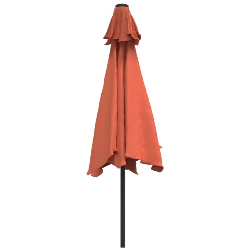Parasol ogrodowy na metalowym słupku, terakotowy, 300 cm