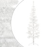 Smukła choinka połówka ze stojakiem, sztuczna, biała, 120 cm