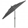 3-poziomowy parasol na aluminiowym słupku, antracytowy, 3,5 m