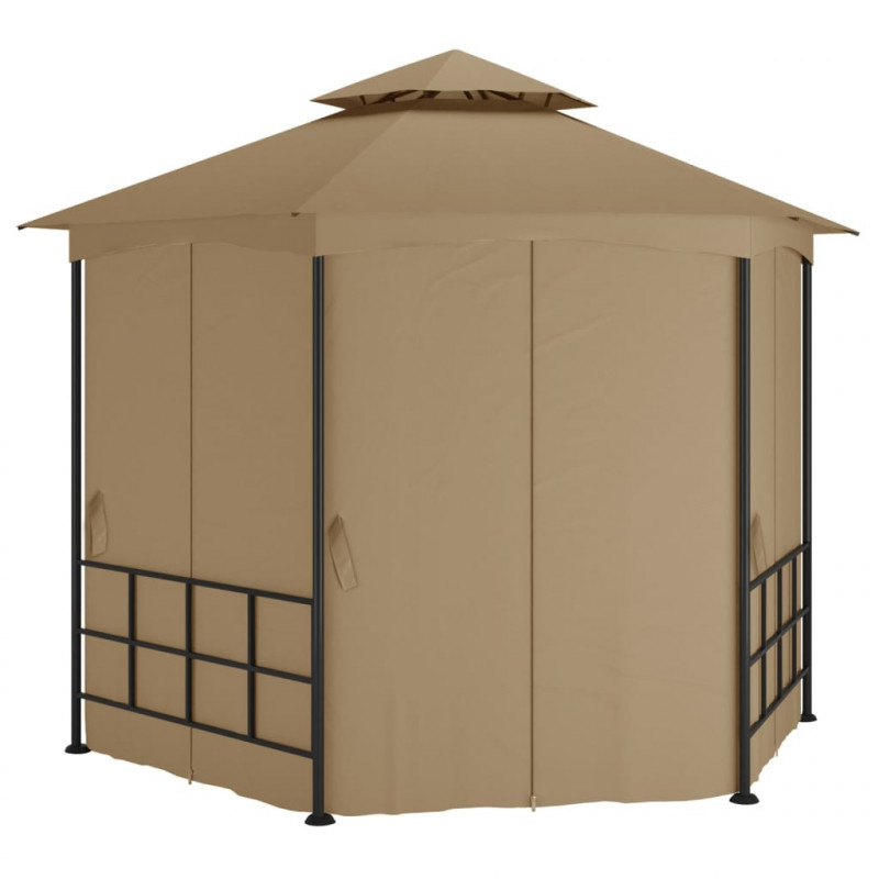 Altana ze ściankami, 3,1 x 2,7 m, kolor taupe