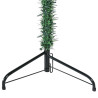 Smukła choinka połówka ze stojakiem, sztuczna, zielona, 240 cm