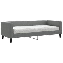 Sofa z materacem do spania, ciemnoszara, 80x200 cm, tkanina