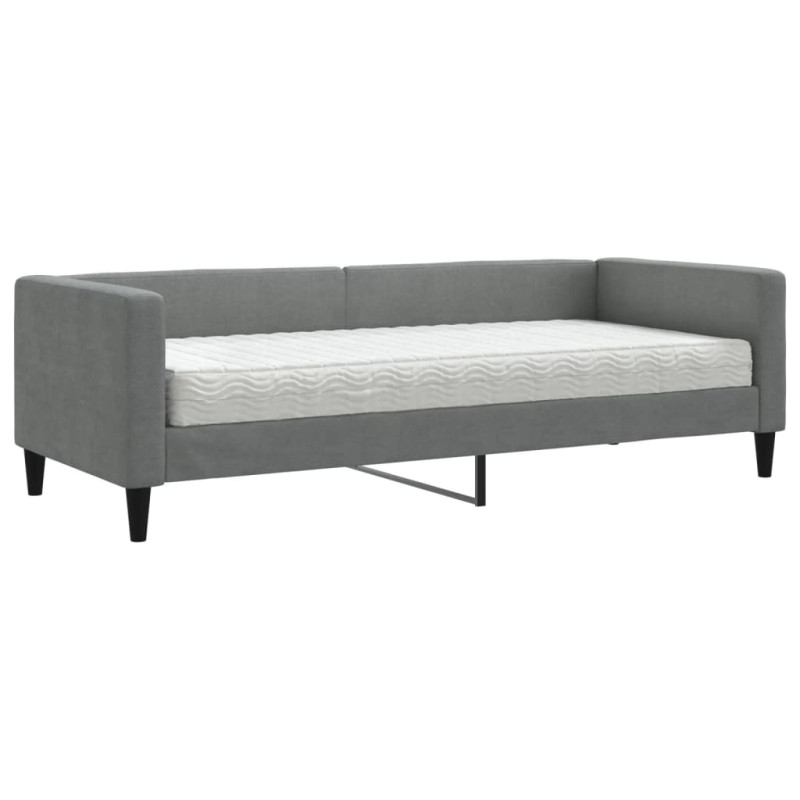 Sofa z materacem do spania, ciemnoszara, 80x200 cm, tkanina