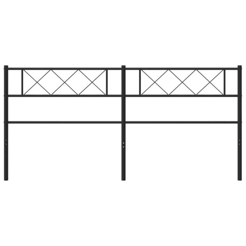 Metalowe wezgłowie, czarne, 160 cm