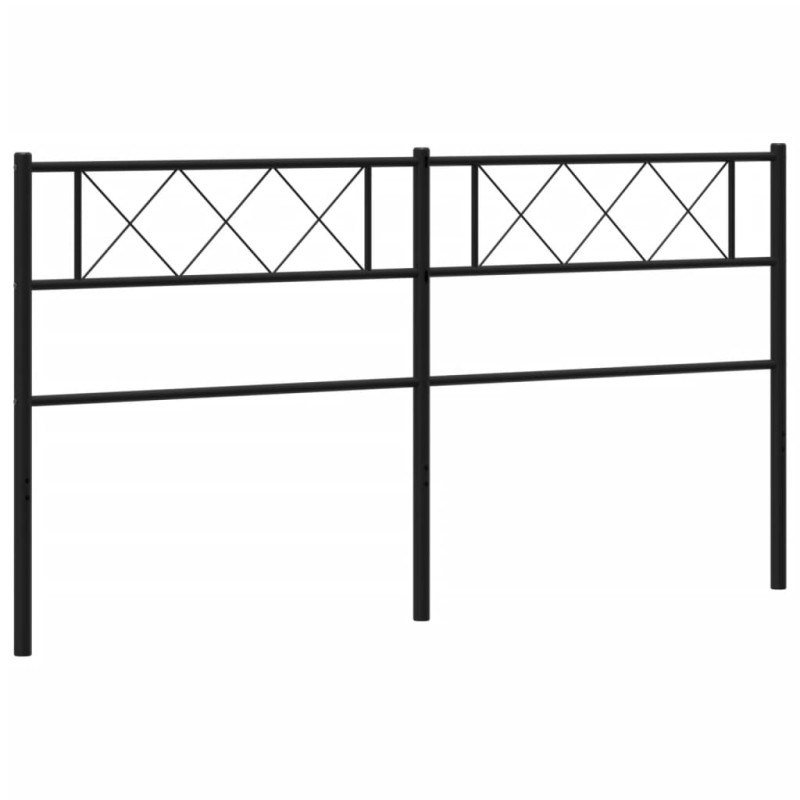 Metalowe wezgłowie, czarne, 160 cm