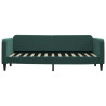 Sofa z materacem do spania, ciemnozielona, 80x200 cm, aksamit