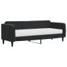 Sofa z materacem do spania, czarna, 80x200 cm, aksamit