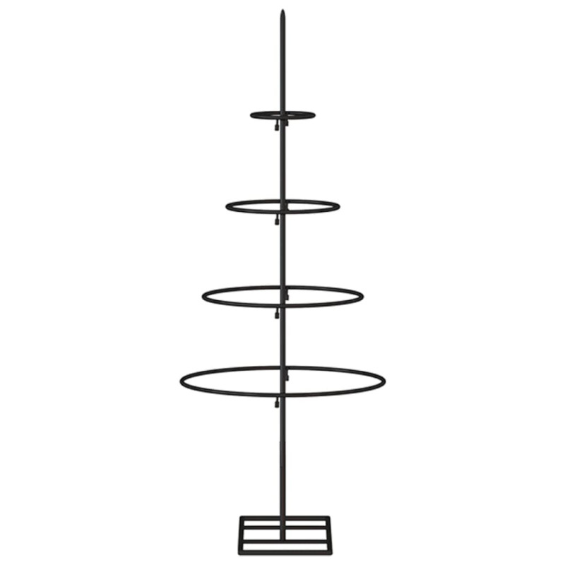 Metalowa choinka świąteczna, do dekoracji, czarna, 60 cm