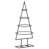 Metalowa choinka świąteczna, do dekoracji, czarna, 60 cm