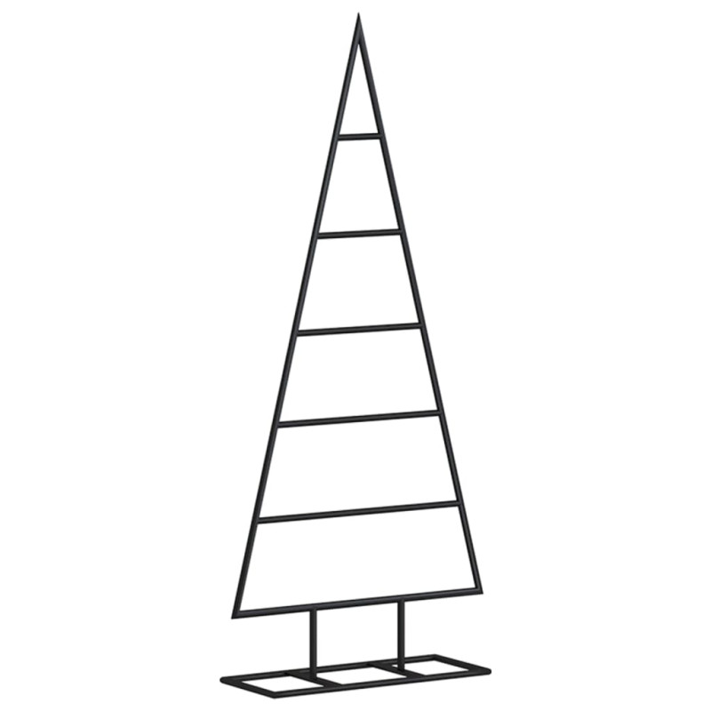 Metalowa choinka świąteczna, do dekoracji, czarna, 90 cm