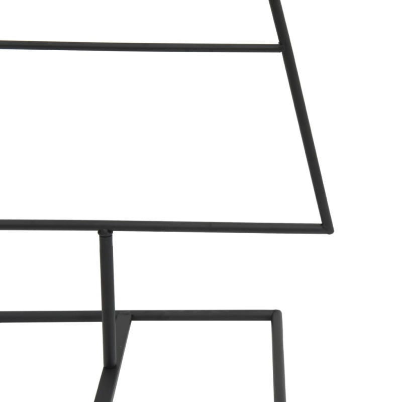 Metalowa choinka świąteczna, do dekoracji, czarna, 90 cm