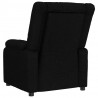 Elektryczny fotel rozkładany, czarny, obity tkaniną