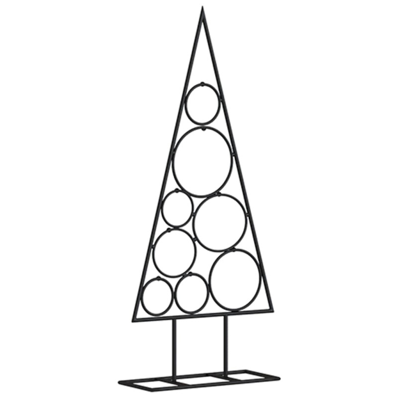 Metalowa choinka świąteczna, do dekoracji, czarna, 60 cm
