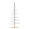 Metalowa choinka z drewnianą podstawą, czarna, 180 cm