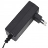 Elektryczny fotel masujący, brązowy, obity tkaniną