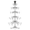 Metalowa choinka świąteczna, do dekoracji, czarna, 150 cm