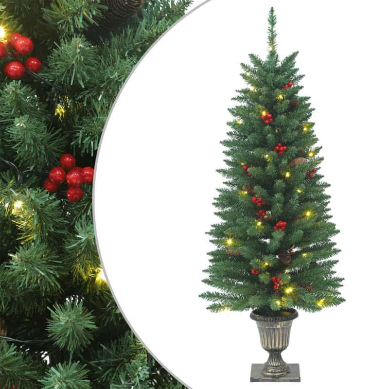 Sztuczne choinki, 2 szt., 100 LED, zielone, 120 cm