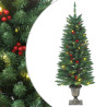 Sztuczne choinki, 2 szt., 100 LED, zielone, 120 cm