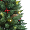 Sztuczne choinki, 2 szt., 100 LED, zielone, 120 cm