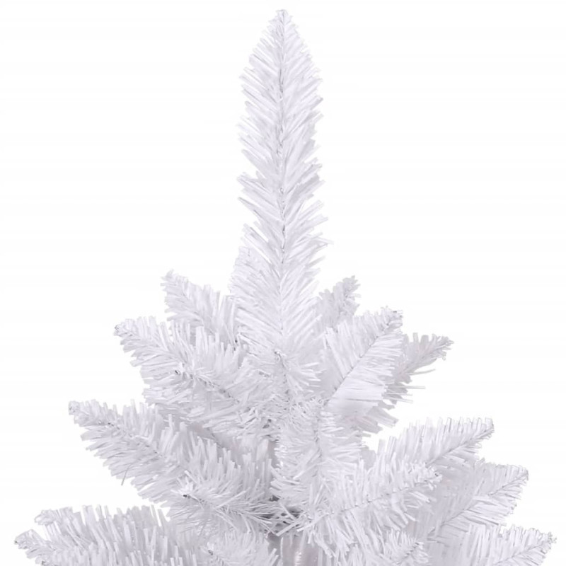 Sztuczna choinka z zawiasami i stojakiem, biała, 150 cm