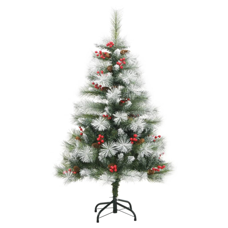 Sztuczna choinka na zawiasach, z szyszkami i jagodami, 150 cm
