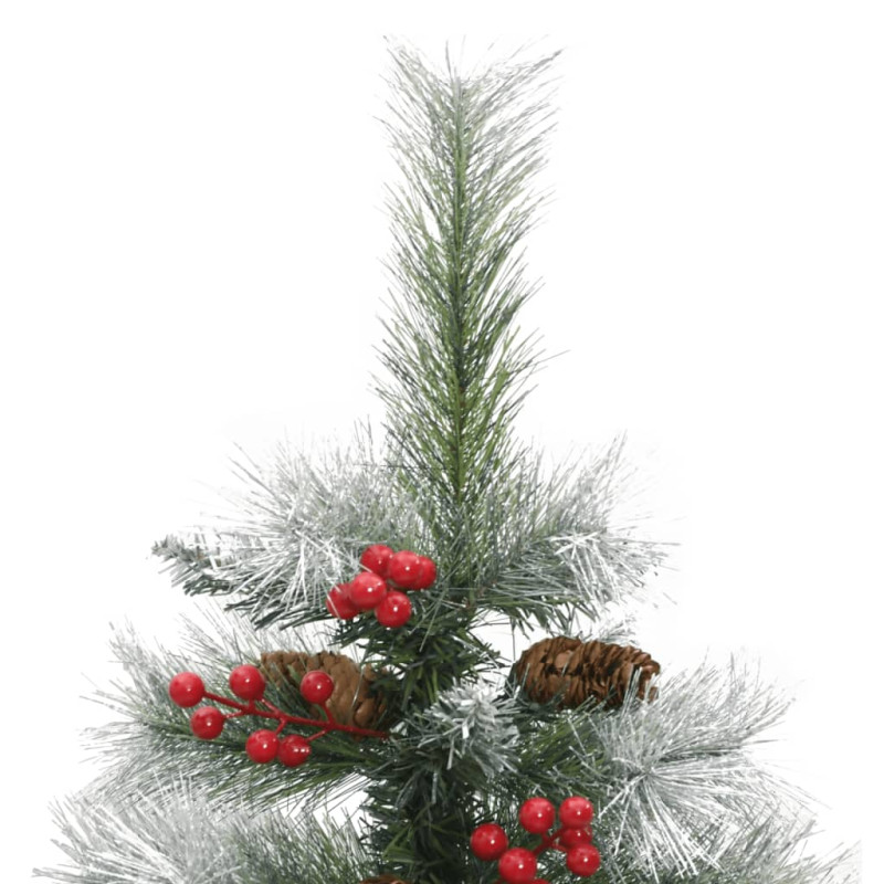 Sztuczna choinka na zawiasach, z szyszkami i jagodami, 150 cm