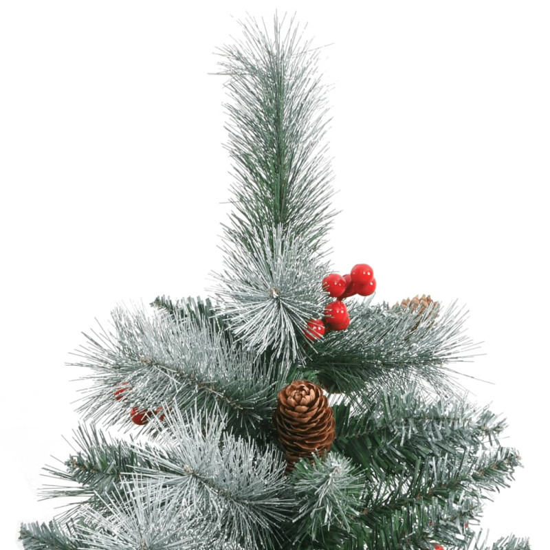 Sztuczna choinka na zawiasach, z szyszkami i jagodami, 210 cm