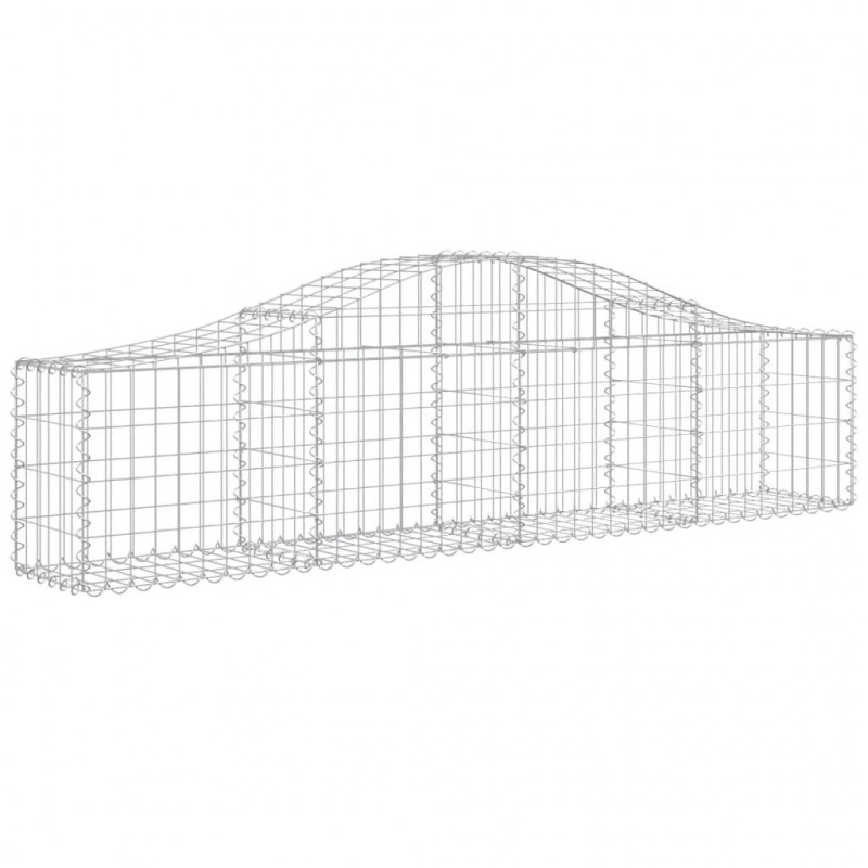 Kosze gabionowe, 11 szt, 200x30x40/60 cm, galwanizowane żelazo