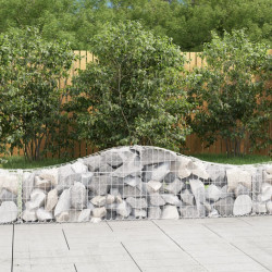 Kosze gabionowe, 12 szt, 200x30x40/60 cm, galwanizowane żelazo