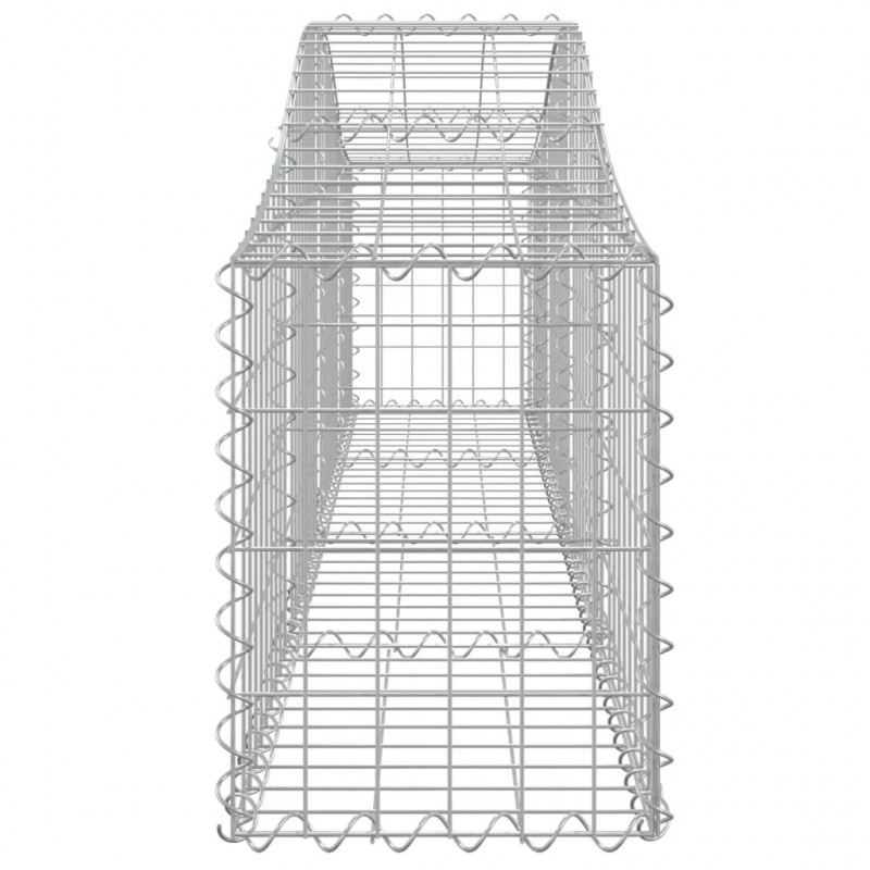 Kosze gabionowe, 13 szt, 200x30x40/60 cm, galwanizowane żelazo