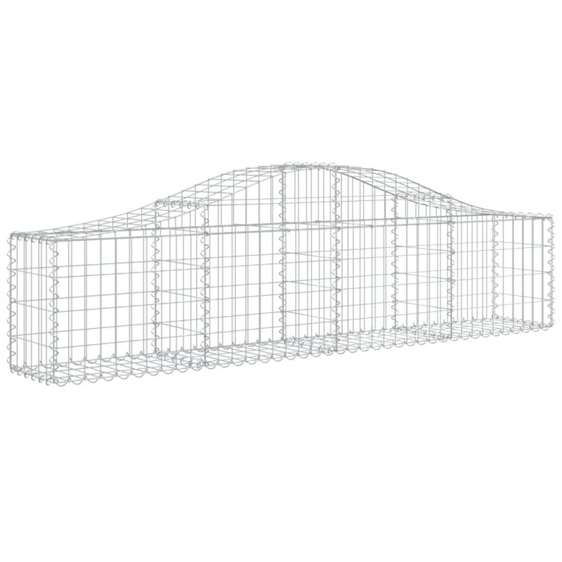 Kosze gabionowe, 15 szt, 200x30x40/60 cm, galwanizowane żelazo