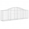 Kosze gabionowe, 10 szt, 200x30x60/80 cm, galwanizowane żelazo
