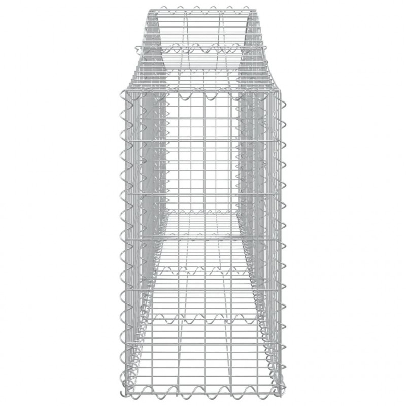 Kosze gabionowe, 11 szt, 200x30x60/80 cm, galwanizowane żelazo