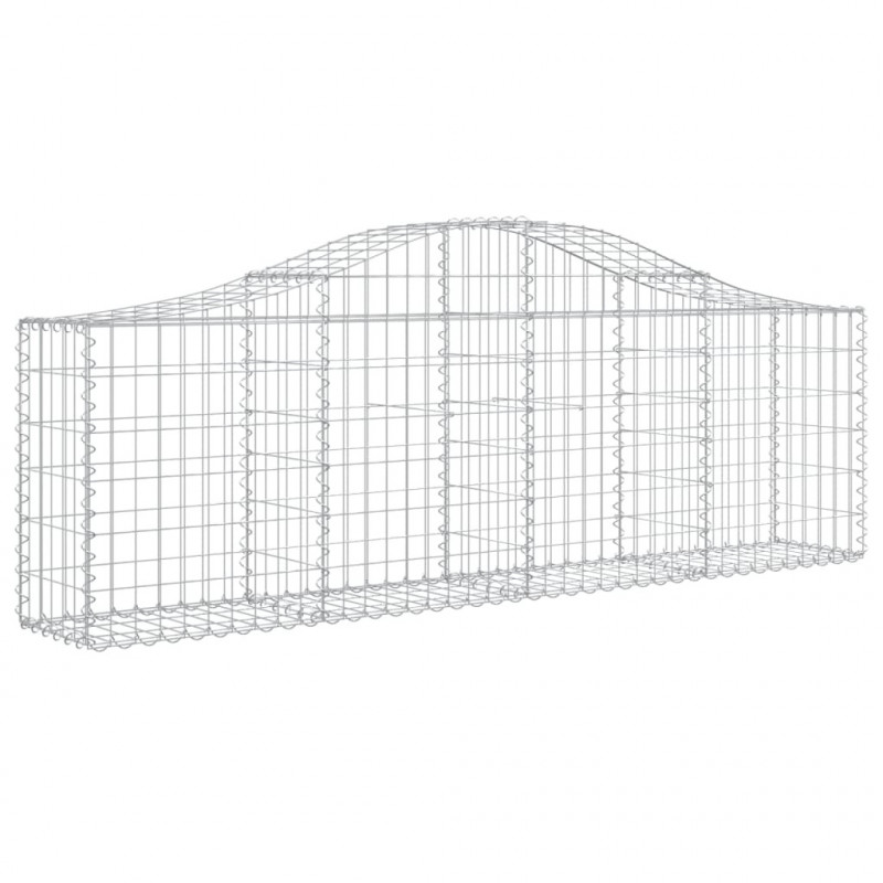 Kosze gabionowe, 13 szt, 200x30x60/80 cm, galwanizowane żelazo