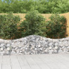 Kosze gabionowe, 14 szt, 200x30x60/80 cm, galwanizowane żelazo