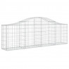Kosze gabionowe, 15 szt, 200x30x60/80 cm, galwanizowane żelazo
