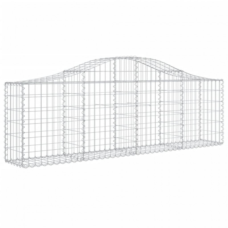 Kosze gabionowe, 18 szt, 200x30x60/80 cm, galwanizowane żelazo