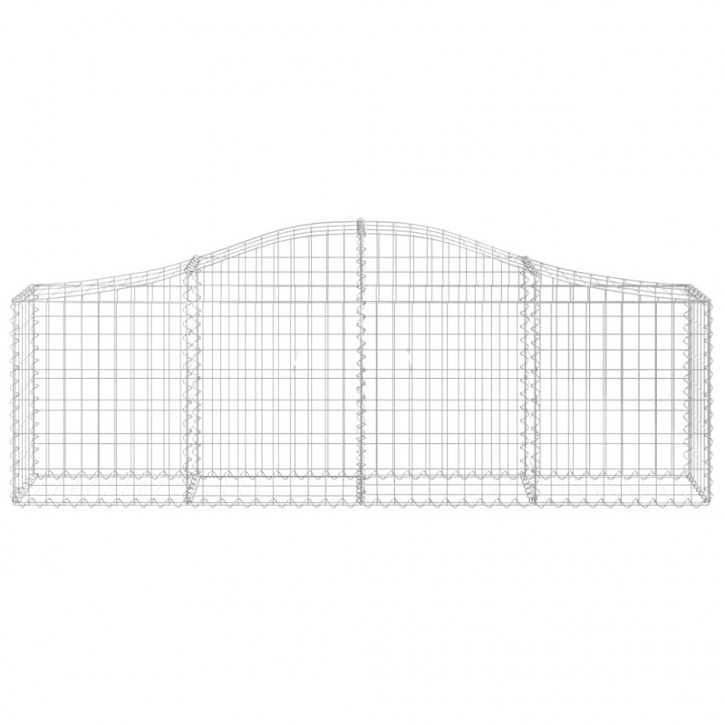 Kosze gabionowe, 18 szt, 200x30x60/80 cm, galwanizowane żelazo