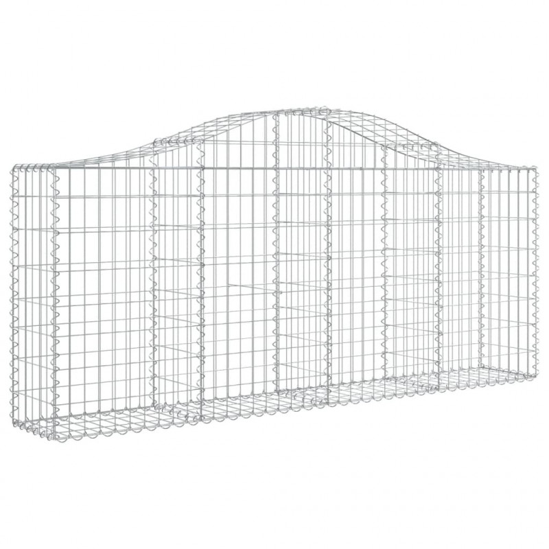 Kosze gabionowe, 50 szt, 200x30x80/100 cm, galwanizowane żelazo