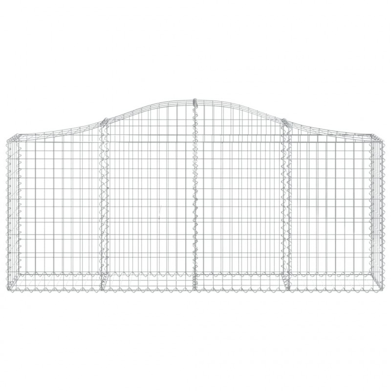 Kosze gabionowe, 50 szt, 200x30x80/100 cm, galwanizowane żelazo
