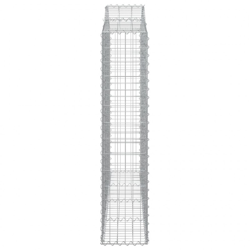 Kosze gabionowe, 5 szt, 200x30x140/160 cm, galwanizowane żelazo