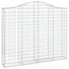 Kosze gabionowe, 6 szt, 200x30x160/180 cm, galwanizowane żelazo