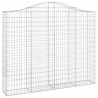 Kosze gabionowe, 7 szt, 200x30x160/180 cm, galwanizowane żelazo