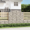 Kosze gabionowe, 8 szt, 200x30x180/200 cm, galwanizowane żelazo
