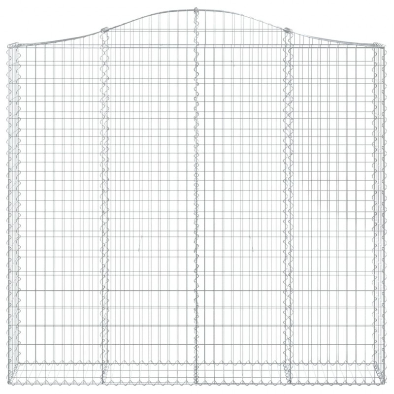 Kosze gabionowe, 10 szt, 200x30x180/200cm, galwanizowane żelazo