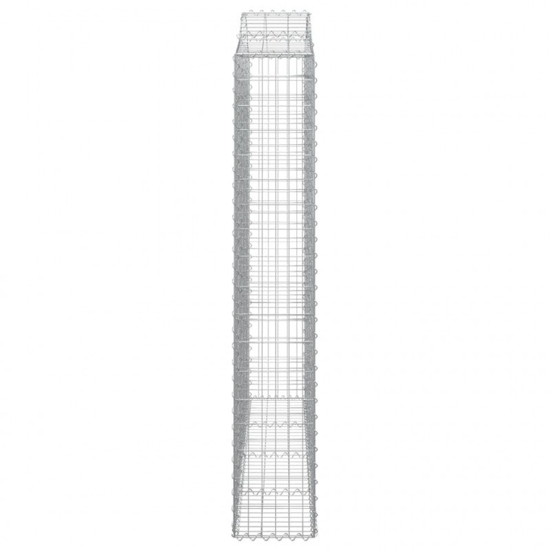 Kosze gabionowe, 10 szt, 200x30x180/200cm, galwanizowane żelazo