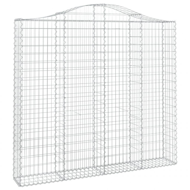 Kosze gabionowe, 11 szt, 200x30x180/200cm, galwanizowane żelazo